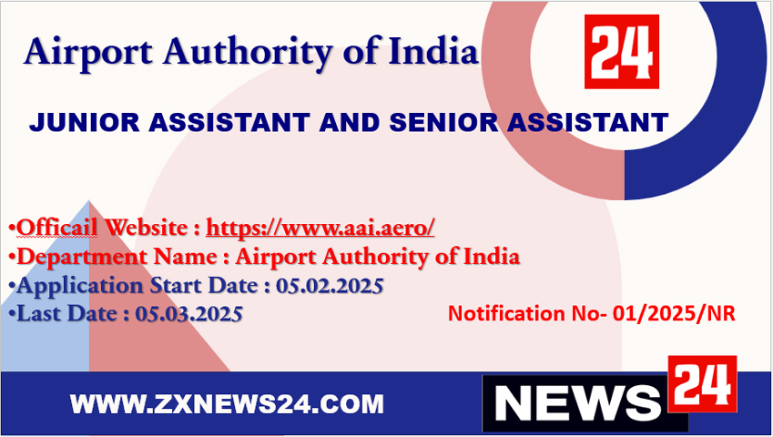 AAI Junior Assistant and Senior Assistant Recruitment 2025